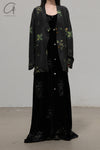 MUTEDANCE velvet embroidered suspender skirt MD24SS31